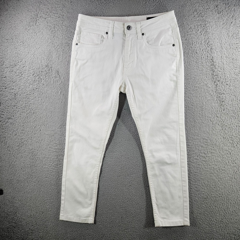 The Perfect Jean NYC Mens Skinny Fit White Denim Jeans 30x26 Stretch JU9T2WBLN26